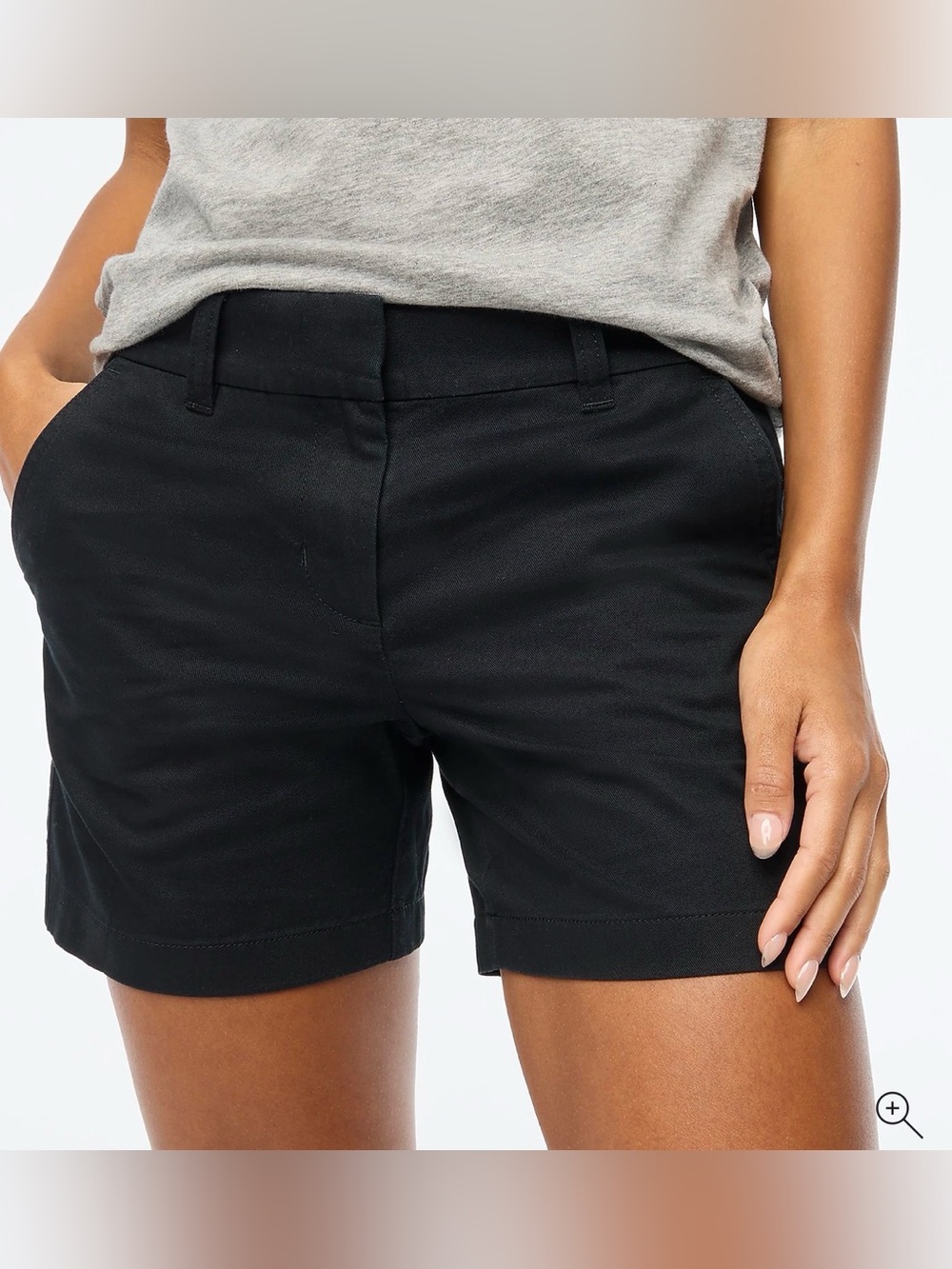 J. Crew 5" classic chino short Size 4 Black